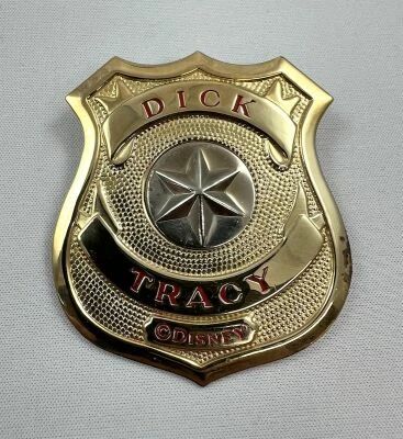 Dick Tracy (Disney 1990) - Detective Shield in metal 