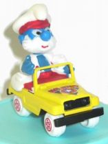 Die-Cast vehicule Guisval (Ref 2001) Mint in Box PaPa Smurf yellow jeep