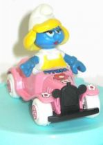 Die-Cast vehicule Guisval (Ref 2002) Mint in Box Smurfette pink convertible old timer car