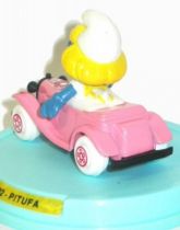 Die-Cast vehicule Guisval (Ref 2002) Mint in Box Smurfette pink convertible old timer car