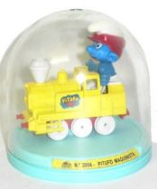 Die-Cast vehicule Guisval (Ref 2006) Smurf yellow locomotive (Mint in Box)