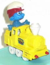 Die-Cast vehicule Guisval (Ref 2006) Smurf yellow locomotive (Mint in Box)