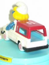 Die-Cast vehicule Guisval (Ref 2007) Mint in Box Smurfette ambulance