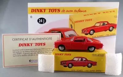 Dinky Toys Atlas 24J Alfa Romeo \ 1900 Super Sprint\  Rouge Neuf Boite avec Fascicule & Certificat
