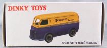 Dinky Toys Atlas 25B Peugeot D3A Fourgon Tôlé Peugeot Service Jaune & Bleu Neuf Boite
