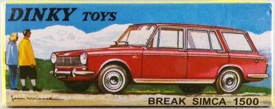 Dinky Toys Atlas 507 Break Simca 1500 Blanche avec Table de Camping Neuve Boite