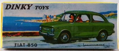 Dinky Toys Atlas 509 Fiat 850 Jaune Neuve Boite