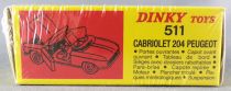 Dinky Toys Atlas 511 Peugeot 204 Cabriolet Rouge Neuve Boite