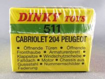 Dinky Toys Atlas 511 Peugeot 204 Cabriolet Rouge Neuve Boite