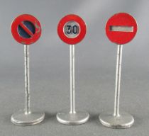 Dinky Toys France 40 3 x City Police Road Signs No Box 100% Original