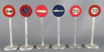 Dinky Toys France 40 6 City Police Road Signs No Nox 100% Original 2