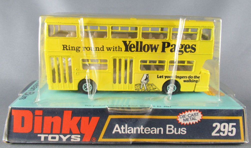 Dinky Toys GB 295 Bus Atlantean Yellow Pages Jaune Neuf Boite 1