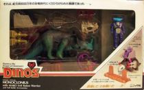 Dino Riders - Monoclonius with Mako - Tyco Japan