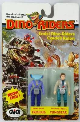 Dino Riders Action Figures - Dedeye (Troilus) & Yungstar - GIG Italy