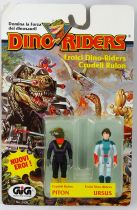 Dino Riders Action Figures - Snarrl (Piton) & Ursus - GIG Italy