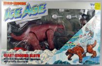 Dino Riders Ice Age - Giant Ground Sloth with Ulk - Tyco USA