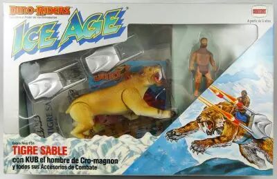 Dino Riders Ice Age - Sabertooth Tiger / Tigre � Dents de Sabre & Kub - Tyco Comansi Espagne