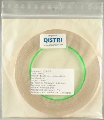 Distrimodel HY5-2-3 Bande 33 M�tres Conducteur Cuivre Plat Autocollant