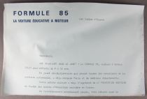 Documentation Children Car Formule 85 J. Bellier Solex Engine 1968 no Pedal Car