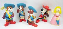 Dogtanian And The Three Muskehounds - Disvenda Pvc Figures set - Dogtanian, Athos, Porthos, Aramis, Juliette.