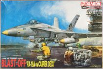 Dragon Models - N°4003 Avion Blast-Off F/A-18A on Carrier Deck 1/144 Incomplet