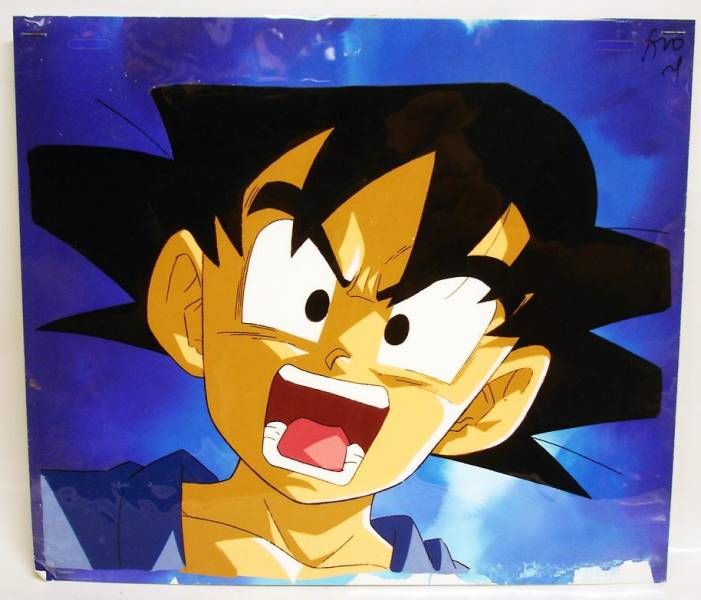 Dragon Ball Z Season 1 Episode 30 Goku 1st Kaio Ken Production Cel A8 with  Painted Background Toei Animation, 1989 by Toei Animation on artnet