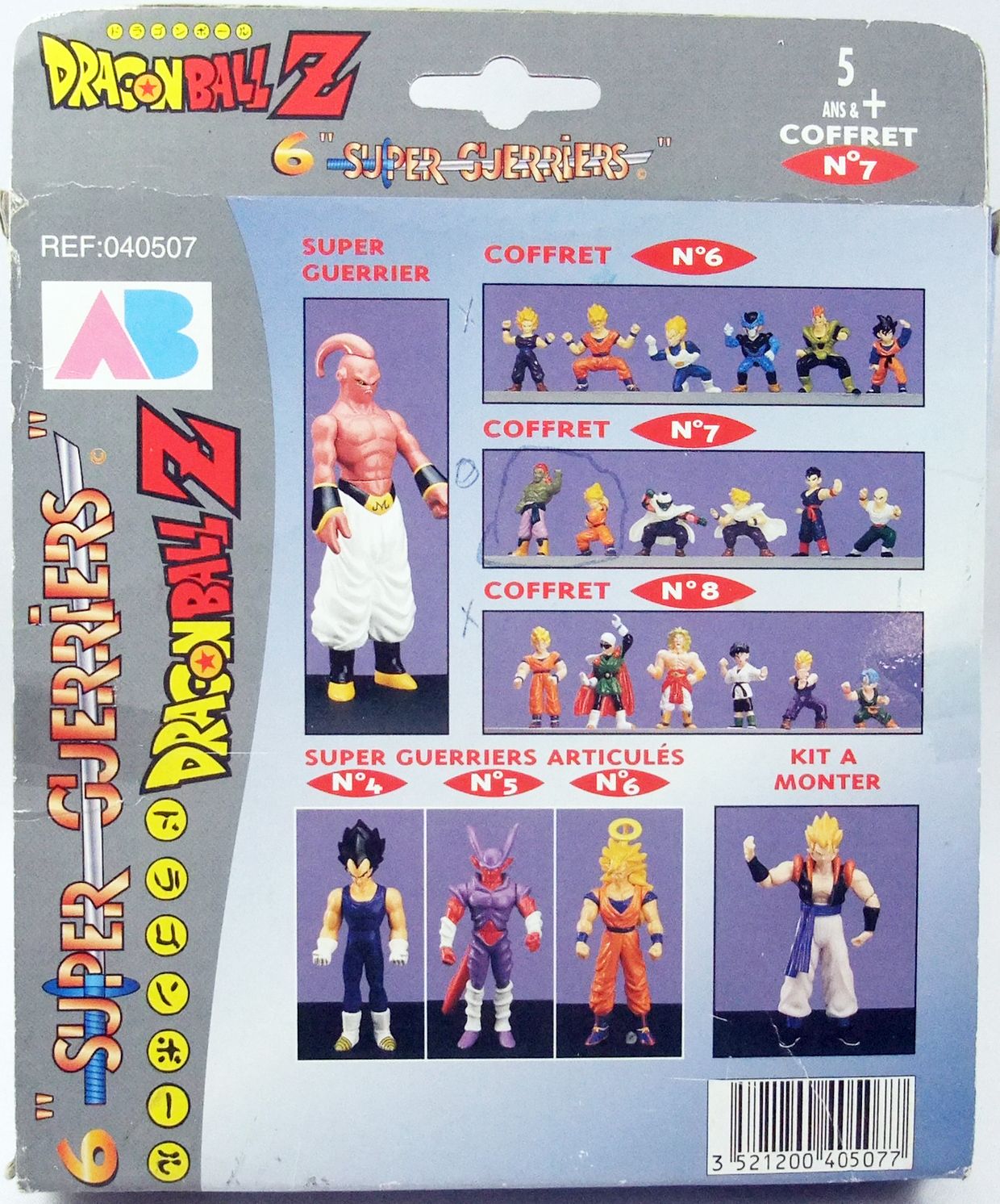 lot 6 figurines Dragon Ball Z 6 Super Guerriers 1989 (coffret 6) - jouets  rétro jeux de société figurines et objets vintage