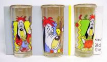 Droopy - Saint-Gobain 1994 - Set of 3 \'\'long drink\'\' glasses