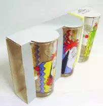 Droopy - Saint-Gobain 1994 - Set of 3 \\\'\\\'long drink\\\'\\\' glasses