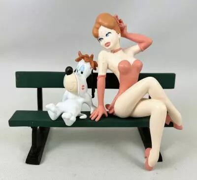 Droopy (Tex Avery) - D�mons & Merveilles 2001 - Droopy & the girl (pin up) sur un banc