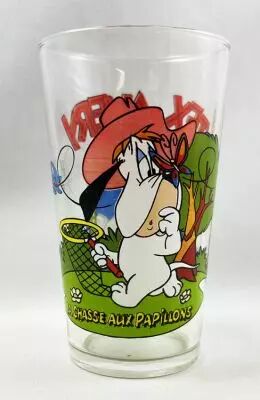 Droopy (Tex Avery) - Verre Amora - Droopy � la chasse aux papillons