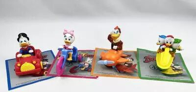 Duck Tales - McDonald\'s Happy Meal (1990) - Set of 4 figures & vehicles (mint)