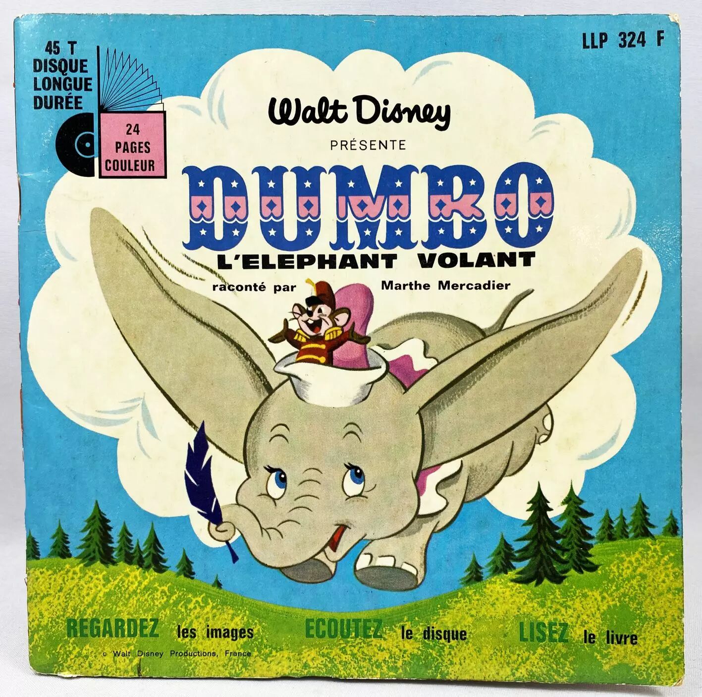 Dumbo Record Book 45s Disneyland Record 1974