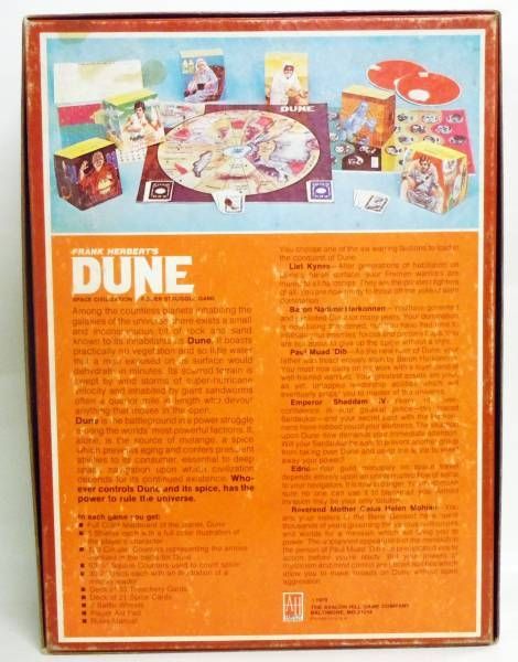 Dune Avalon Hill Game Compagny 1979 Bookcase Game