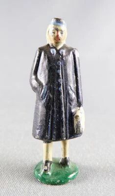 Ech O 0 Z�ro 1/43 Figurine Plomb 40mm Femme Manteau Sac � Main