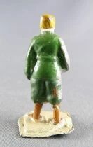 Ech O 0 Z&eacute;ro 1/43 Figurine Plomb 40mm Voyageur Manteau Vert