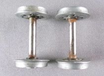 Echelle O 0 2 Paires de Roues avec Essieu Diam&egrave;tre 23,4mm 8 Rayons en Zamak pour Locomotive Vapeur Neuves