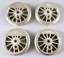 Echelle O 0 4 Roues Motrices Diam&egrave;tre 31,8mm 13 Rayons en Acier Nickel&eacute; pour Locomotive Vapeur Neuves
