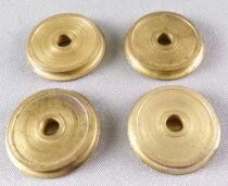 Echelle O 0 4 Roues Pleines en Laiton Diam&egrave;tre 25,35mm Neuves