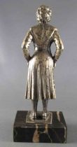 Edith Piaf - 6\  die-cast métal statue - Daviland France 1978