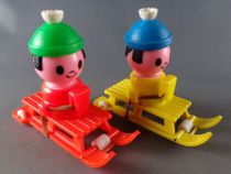 Educalux Ref #4279 - Minitou - Skiers with Tremplin Set - Mint in Box
