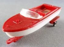 Eko 2052 Ho 1/86 Bateau sur Remorque Bordeaux & Blanc