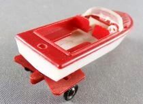 Eko 2052 Ho 1/86 Bateau sur Remorque Bordeaux & Blanc