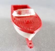 Eko 2052 Ho 1:86 Boat & Trailer Burgundy & White