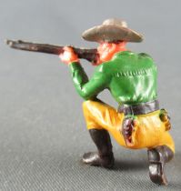 Elastolin - 40mm - Cow-Boys - Footed Kneeling Firing Rifle (green) (ref 6964-4)