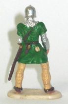 Elastolin - 40mm Historex - Middle age - Trooper footed catapulte servant with stone (green) (ref 8836 4)
