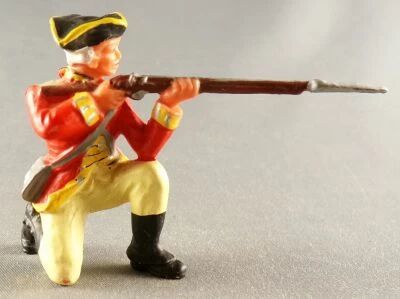 Elastolin - Guerre d\'Ind�pendance - Anglais Grenadier 10�me R�giment - Tireur Fusil Genoux (r�f 9144 2)