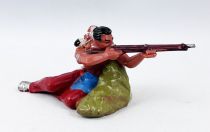 Elastolin - Indians - Footed firing rifle from rock (ref 6834)