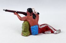 Elastolin - Indians - Footed firing rifle from rock (ref 6834)