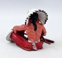 Elastolin - Indians - Footed seated chief with bow (red pants) (ref 6839)